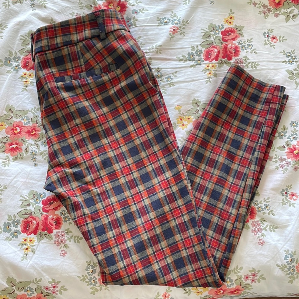 Express Plaid Skinny Pants